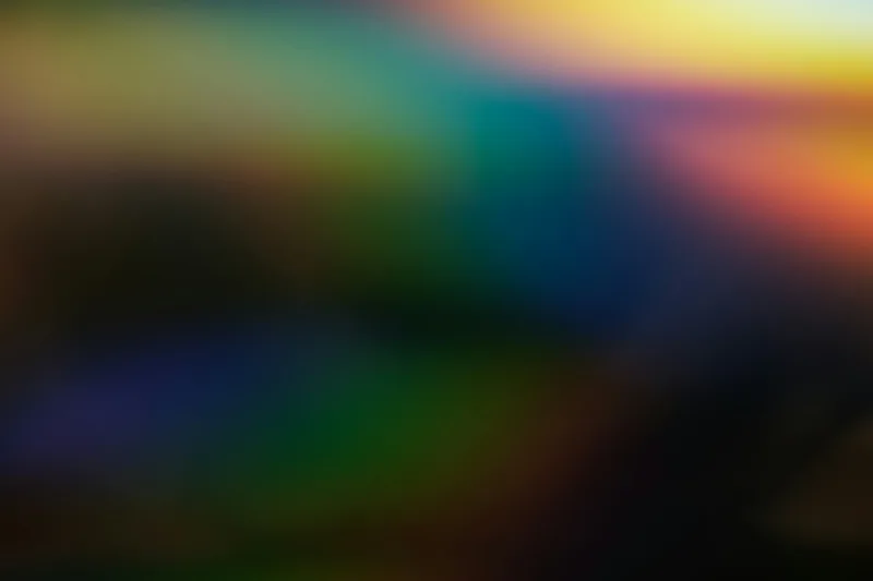 Abstract, soft blurred gradient of vibrant multicolor lights